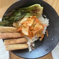 vegan crispy tofu curry  at Ash & Elm Cider Co in Indianapolis