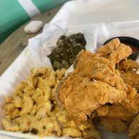 Whatever you do get the mac and greens as side and combine them in each bite. So good!!  at Vegan Soul in Boise