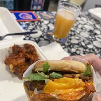 Cheeseburger was SO good   at Vegan Soul in Boise