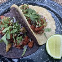 Good size cauliflower tacos. A little sweet for me    at Tierra Ixim in Bacalar