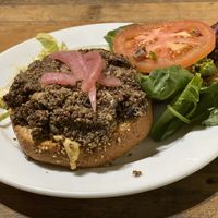 Vegan burger at Green Bliss - the Cafe in Fullerton