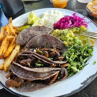Mushroom tacos at Diego's Food Truck in Mcallen