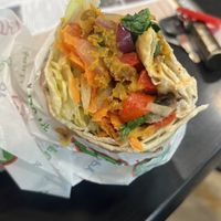 Burrito with lentil patty  at Pita Pit Nelson in Nelson