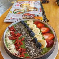 Amazing green smoothie bowl at Elephant Cafe' by Tan in Phuket