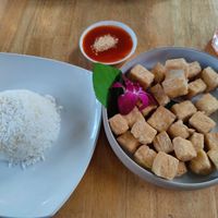 Fried rice with tofu at Elephant Cafe' by Tan in Phuket