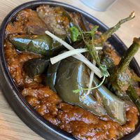 Harappa smoked aubergine   at My Delhi Sunderland Indian Restaurant in Sunderland