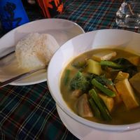 Tofu green curry at First Restaurant  in Krabi