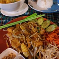 Pad Thai & yellow curry at First Restaurant  in Krabi