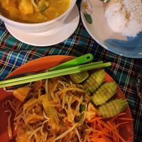 Pad Thai & curry at First Restaurant  in Krabi
