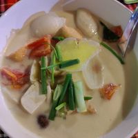 Vegan Tom kha suppe at First Restaurant  in Krabi