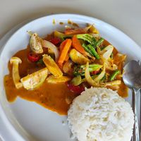 Stir Fried Curry with Vegetables at Life Style Thai Food in Koh Phangan