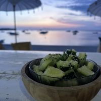 Garlic cucumber salad   at Warung Pacific in Lembongan