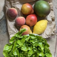  beloved fruits and lettuce   at Unicorn Grocery in Manchester