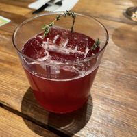 Beet juice cocktail   at Foraged in Baltimore