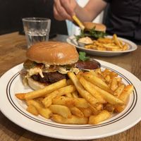 BBQ burger!  at Kafe 44 in Stockholm