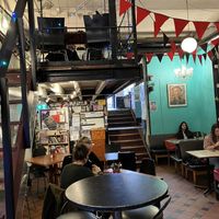 Unusual decor   at Kafe 44 in Stockholm