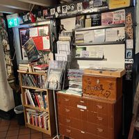 Books , literature, leaflets in Swedish . Why wouldn’t they be ? Lol  at Kafe 44 in Stockholm