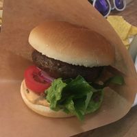 Burger at Kafe 44 in Stockholm