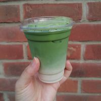 Iced matcha at Mow's Coffee in Sheffield