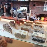 Vegan cake options at Mow's Coffee in Sheffield