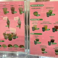 Their menu  at Matcha Social Club in Paris