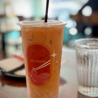 Thai Iced Tea with Coconut Milkk #Veganuary at Pho Mdr in Marina Del Rey