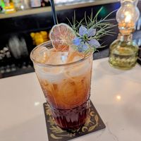 Thai iced tea with oat milk at BODHI in Indianapolis