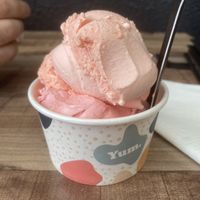 Watermelon and pink guava flavours.😋🍉  at Chiavelli Gourmet Gelato in Mordialloc