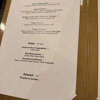 Vegan menu as of May 2026  at Gordon Ramsay Hell's Kitchen in Stateline