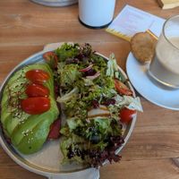 Avocado & Hummus on bread at All About in Berlin