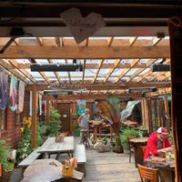 Outdoor patio is super cute   at The Drift Inn in Yachats