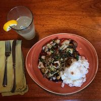 Teriyaki Bowl and Fresh Squeezed Lemonade  at The Drift Inn in Yachats