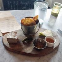 Brie with mustard and jam at Ground Provisions in West Chester