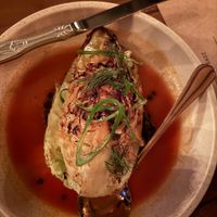 Seared Filderkraut Cabbage braised black lentils, tomato brodo at Ground Provisions in West Chester