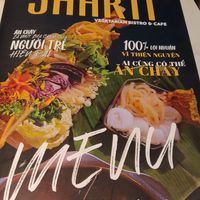 Menu at SHAKTI in Nha Trang