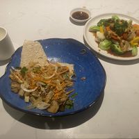 Squeezed Mushroom Stem Salad + Five-Color Veggies with Mushroom Sauce   at SHAKTI in Nha Trang