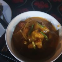 Curry with tofu comes with rice (not the best pic - was dark) at Lucky Sun in Koh Rong