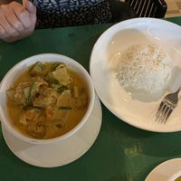 Red curry with eggplant and tofu  at Lucky Sun in Koh Rong