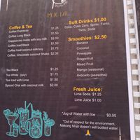 Drinks menu at Mekong MoJo  in Krong Kracheh