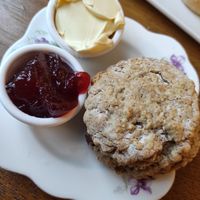 Vegan scone at Cafédral in Durham