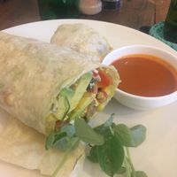 Breakfast burrito with tofu scramble! at Artillery Arts Cafe in Phnom Penh