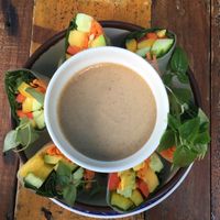 Spring rolls  at Artillery Arts Cafe in Phnom Penh