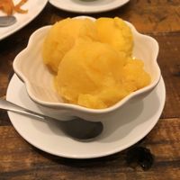 Mango sorbet(really sweet) at Artillery Arts Cafe in Phnom Penh
