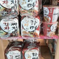 vegan Ramen and Jjajangmyeon at Charlie's Grocery in Seoul