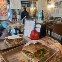 Vegan option on the right- very delicious!  at La Posata in Copenhagen