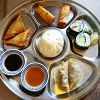 Mix entrée at Loving Hut in Maastricht