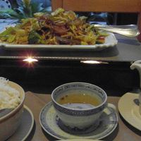 Stir fried vegetables in coconut sauce @ Loving Hut - Maastricht at Loving Hut in Maastricht