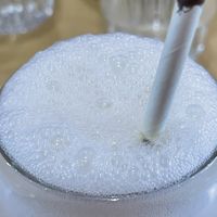 Vegan vanilla milkshake with oat milk and vegan ice cream   at Gellibrand Cafe in Reservoir