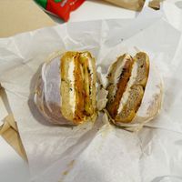 Lox Bagel  at Ben & Esther's Vegan Jewish Deli in Seattle