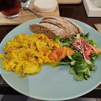 Tofu scramble at Cosy Café in Budapest